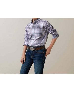 Ariat Boy's Pro Series Meir Classic Fit Shirt - Blue