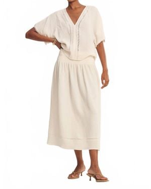 Velvet By Graham & Spencer Mazie Midi Skirt - Natural