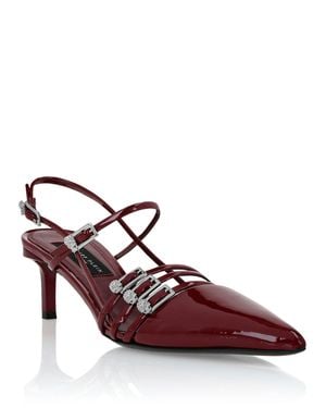 Philipp Plein Multi-Strap Mid-Heel Slingbacks 5 - Brown