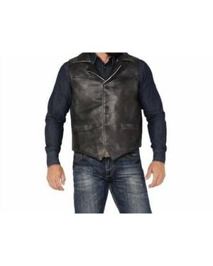 Cripple Creek Snap-Front Moto Vest - Black