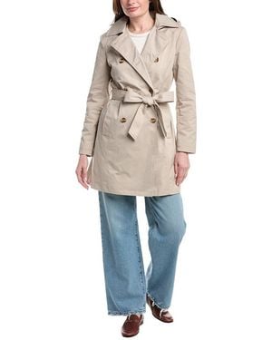 Sam Edelman Double-Breasted Trench Coat - Natural