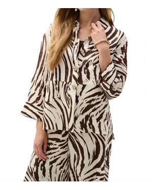 Joseph Ribkoff Animal Print A Line Blouse - Multicolor