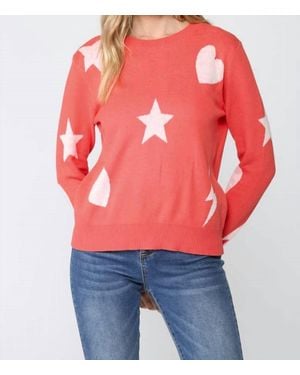 Fate Heart Star Lightning Sweater - Red