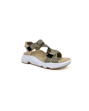 Aetrex Marz Adjustable Cross Strap Sandals - Black