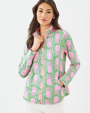 Lilly Pulitzer Upf 50+ Leona Zip-Up Jacket - Blue