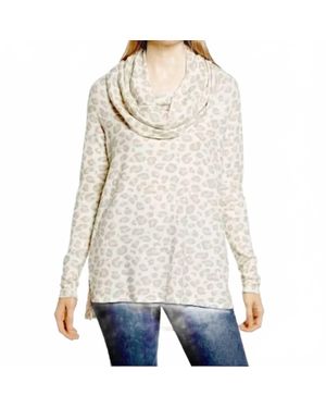 Gibsonlook Convertible Neckline Cozy Fleece Tunic - White