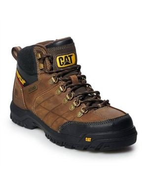 Caterpillar Threshold Waterproof Steel Toe Work Boots - Black