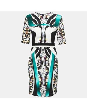 Peter Pilotto Digital Print Belted Sheath Dress - Blue