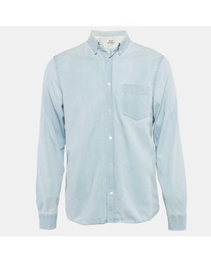 Acne Studios Isherwood Denim Long Sleeve Shirt - Blue