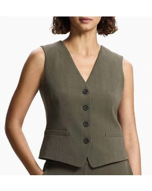 Theory Button-Front New Waistcoat - Green