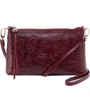 Hobo International Leather Darcy Convertible Crossbody Bag - Red