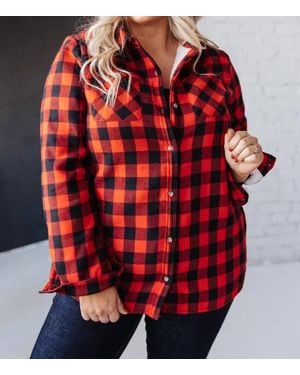 Ninexis Campfire Buffalo Plaid Jacket - Red