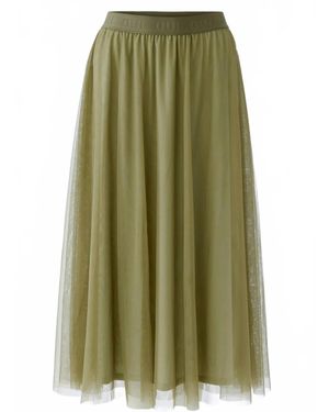 Ouí Pull-On Midi Tulle Skirt - Green