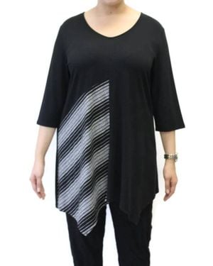 Chalet Et Ceci Brea Bamboo V-Neck Top - Black