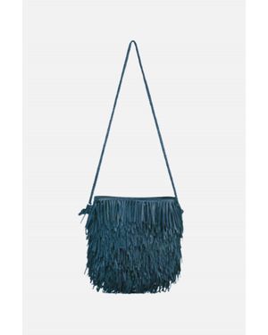 Dragon Diffusion Fringe Hobo Bag - Blue