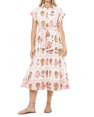 Oliphant Belted Midi Shirtdress - Pink