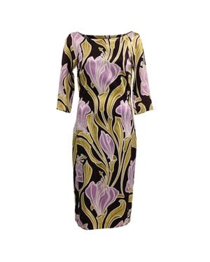 BOSS Boss Midi Dress I Floral Print Silk - Multicolor
