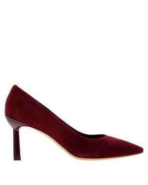 Ferragamo Ferragamo Justina 70 Suede Pumps, Size 7 C - Red
