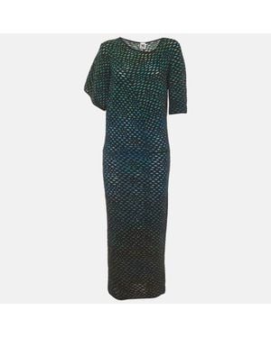 Missoni Multicolor Dobby Knit Maxi Dress - Green