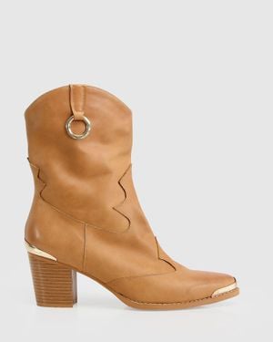 Belle & Bloom Dallas Western Boot - Brown
