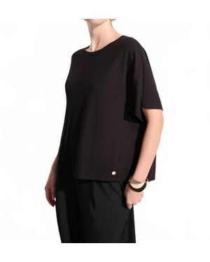 Joseph Ribkoff Boxy Dolman Sleeves Top - Black