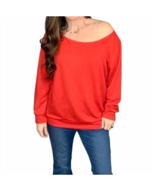 Shirley Stone Slouchy Top - Red