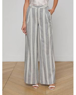 L'Agence Allanah Pinstriped Trouser - Multicolor