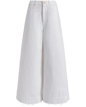 Alberta Ferretti Wide-Leg Pants With High Waist - White