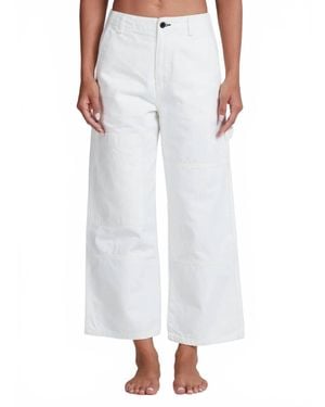 ASKK NY Cropped Carpenter Pants - White