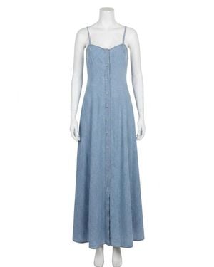 Z Supply Angel Eyes Twill Midi Dress - Blue
