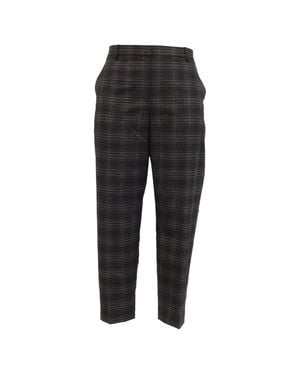 Theory Plaid Pants - Black