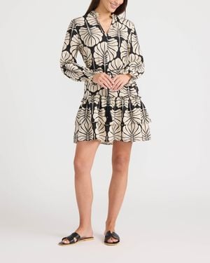 Ellen Tracy Ruffle Tiered Dress - Natural