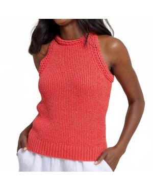 Southern Tide Tessa Sweater Tank - Red