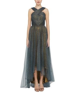 THEIA Linda High Low Dress - Green