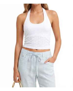 Jordyn Jagger Luna Lace Halter Neck Tank - Blue
