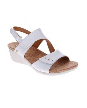 Revere Grenada Back Strap Wedge Sandal - Brown