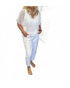 Lulu-B Stud Design Capri Pants - Blue