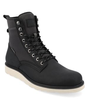 Territory Elevate Water Resistant Plain Toe Lace-Up Boot - Black