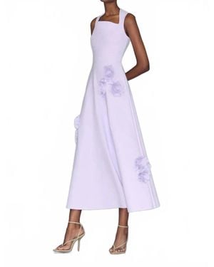 Greta Constantine Parrot Midi Dress - Purple