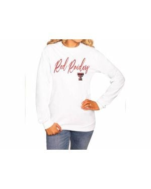 Gameday Couture Texas Tech College Long Sleeve Crew Tee - White