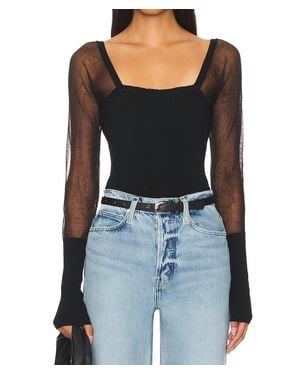 superdown Intimately Fp Night After Night Long Sleeve Top - Black