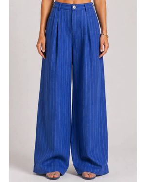 Self Contrast Caroline Pants - Blue