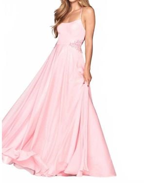 Faviana Clean Cami With Beaded Waist Dress - Pink