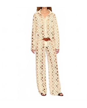 Eliou Pao Lace Wide Leg Pants - Natural
