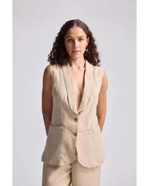 REISTOR Sleeveless Hemp Jacket - Natural