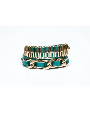 Avenue Chic H Leather Bracelet - Black