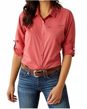 Ariat Venttek Stretch Button Down Shirt - Red