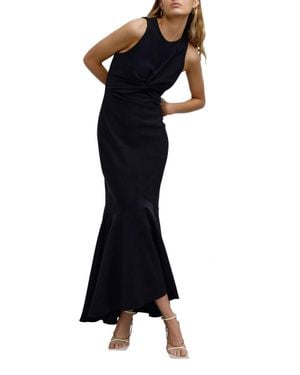 Significant Other Ezra Open-Back Mermaid Gown - Black