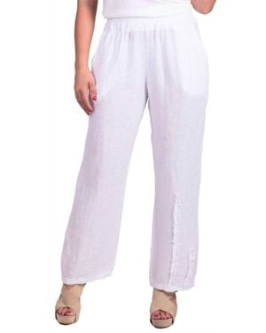 Gigi Moda Palermo Linen Straight Pants - White