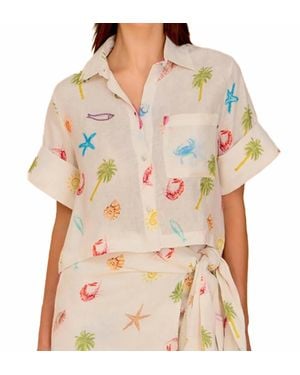 Olivia by Livro Kyle Short Sleeve Button Down Shirt - Multicolor